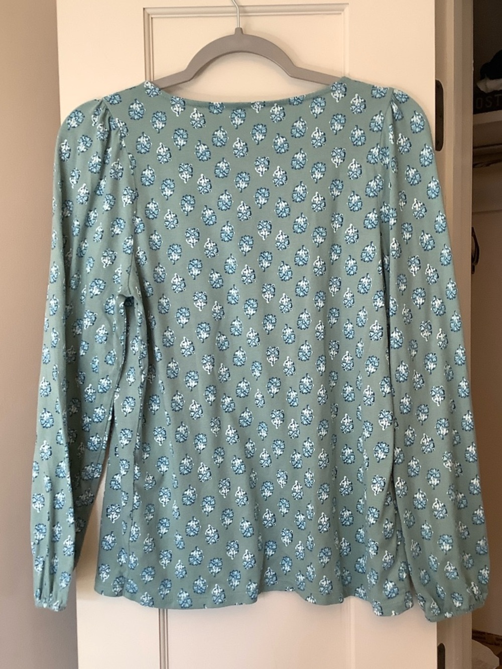 Lucky Brand Mint Green Floral Square-Neck Blouse - Picture 5 of 6